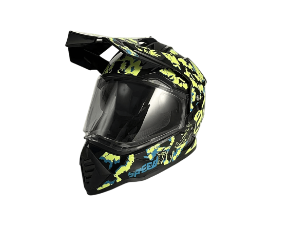 Шлем мото мотард Helmet WS 902 GLOSSY SPEED/YELLOW M | Мототека
